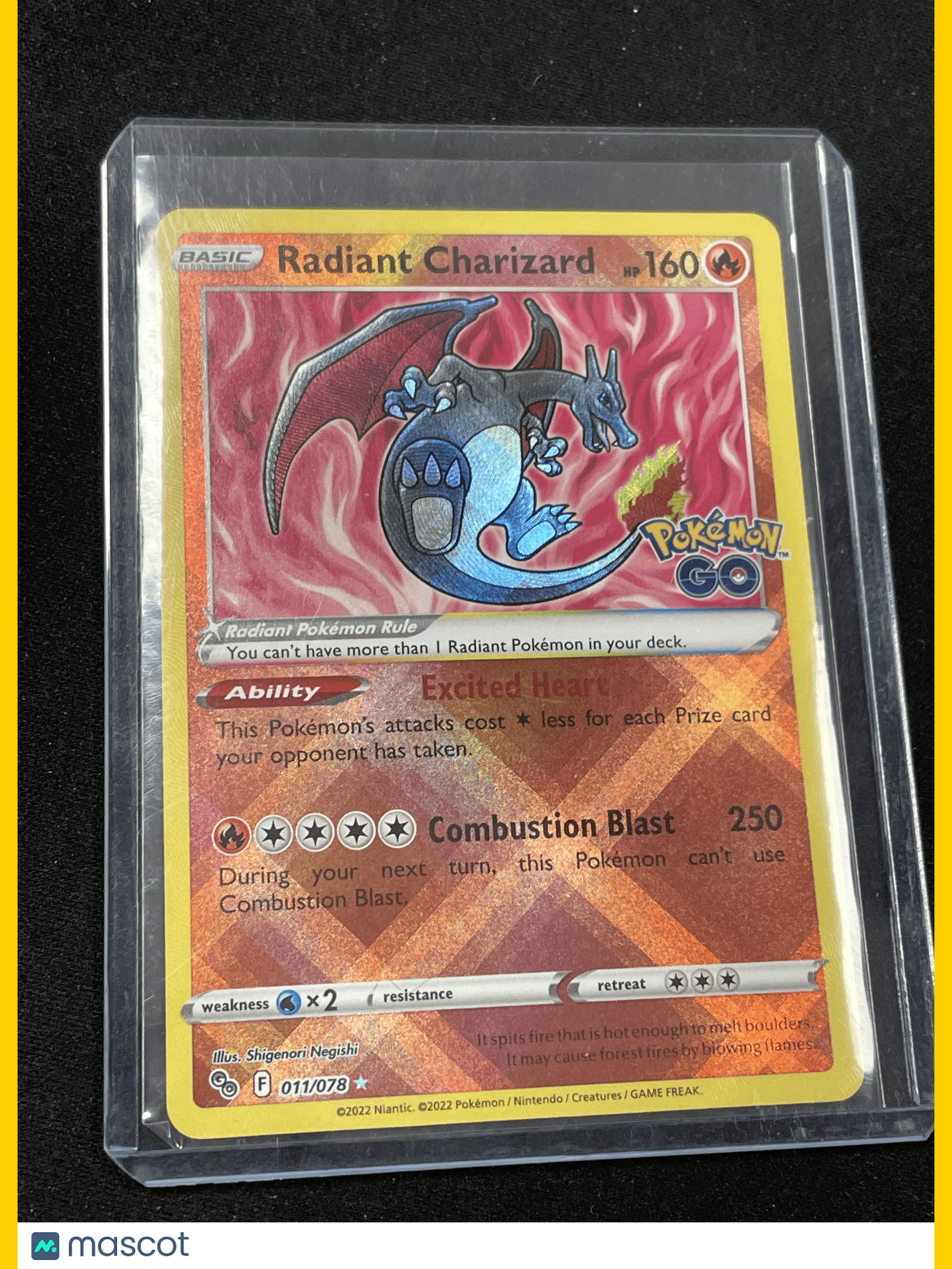 2022 Pokemon Radiant Charizard #011/078 Radiant 011/078