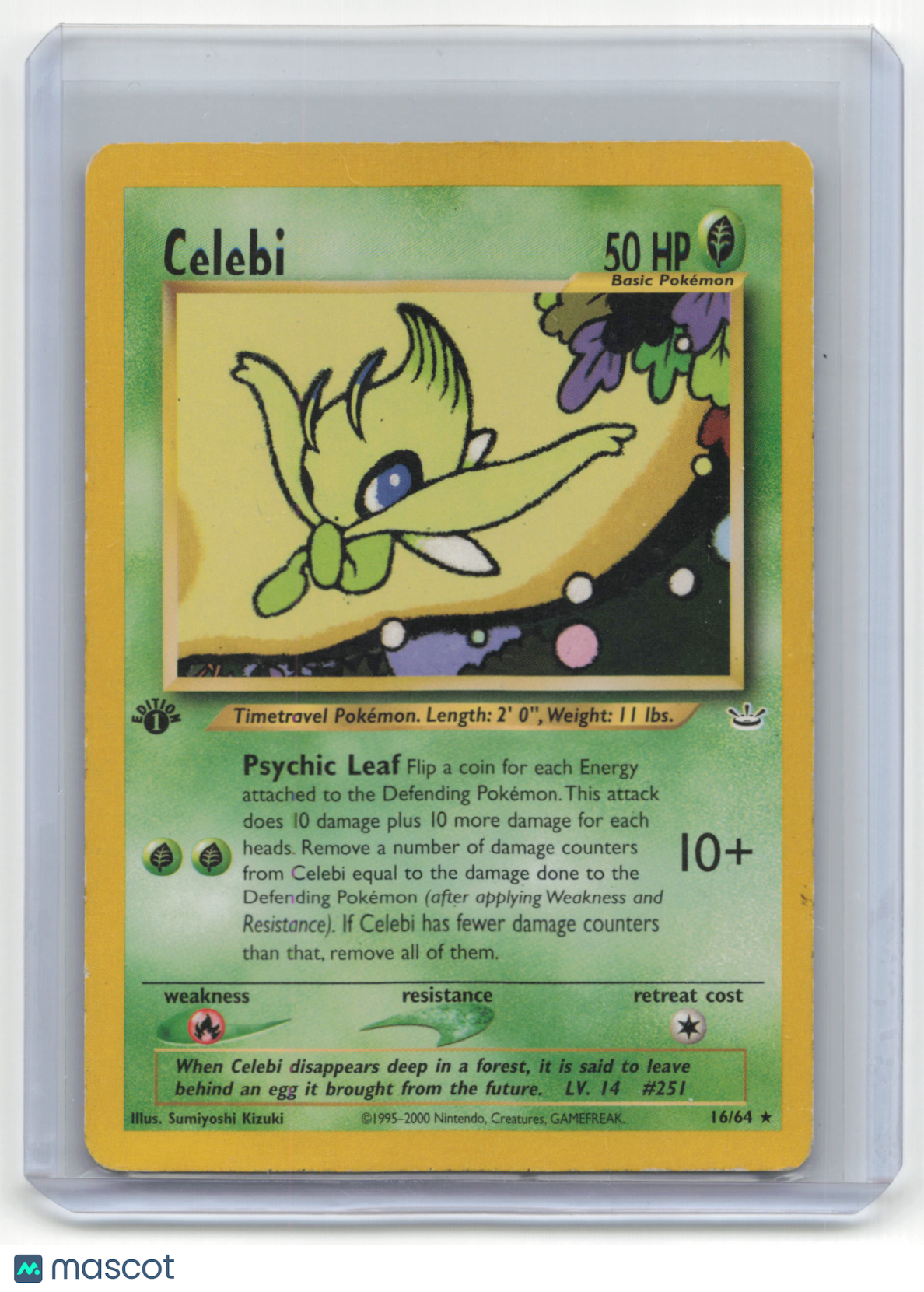 2000 Pokemon TCG Celebi Neo Revelation #16/64 Heavily Played 1st ED Basic - Papa Joey's Collectibles
