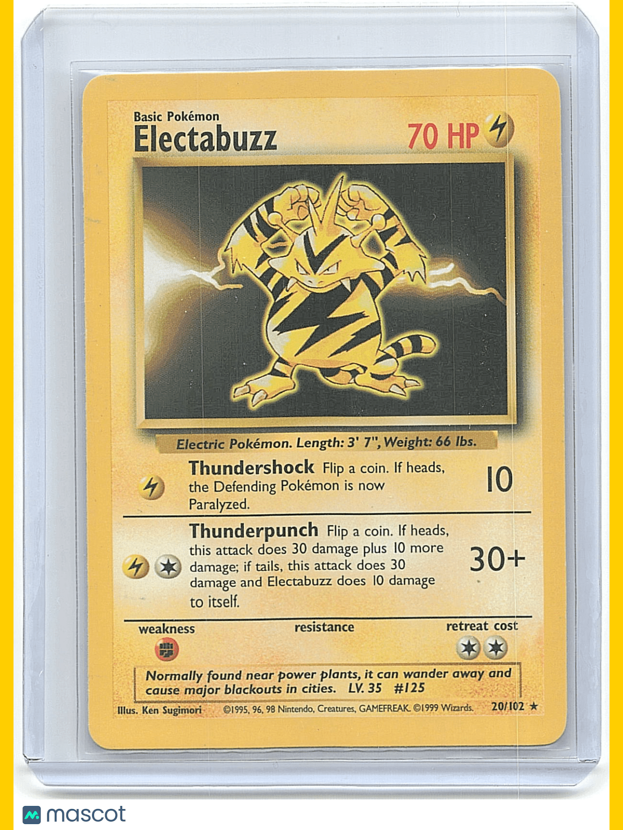 1999 Pokemon Electabuzz #20/102