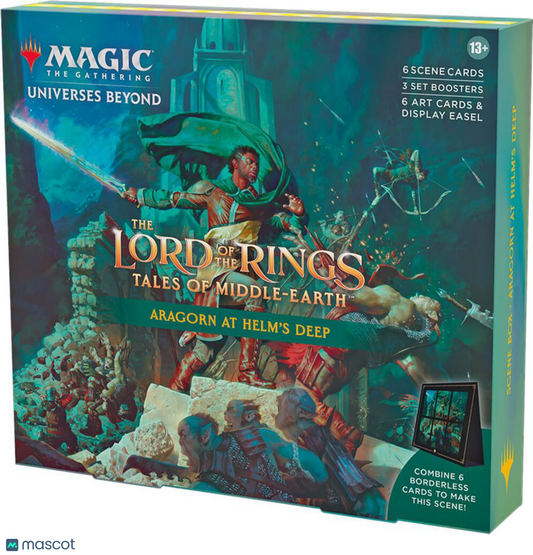 MagicTG Lord of the Rings Tales Of Middle Earth Aragorn At Helm's Deep Scene Box