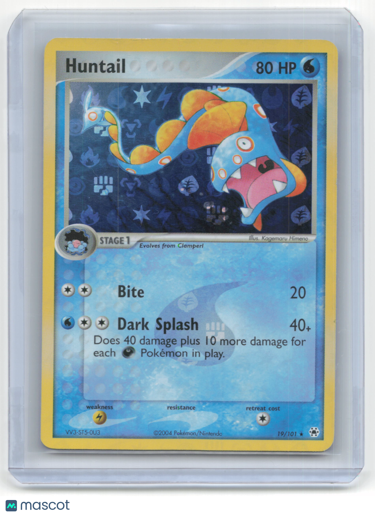 2004 Pokemon Huntail EX Hidden Legends #19/101 Moderately Played