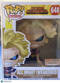 Funko My Hero Academia All Might (Weakened) #648 (VG) Box Lunch Exclusive, GITD