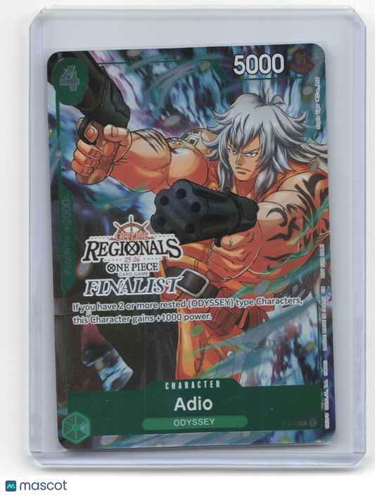 One Piece Card Game Adio 2023 Bandai One Piece Regional Finalist #p-078 Regional Finalist Promo