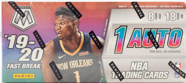 2019-20 Panini Mosaic Fast Break Basketball Hobby Pack