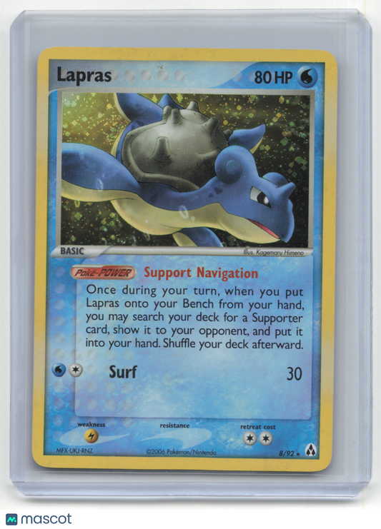 2006 Pokemon Lapras EX Legend Maker #8/92 Moderately Played