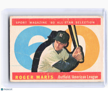Topps 1960 Sport Magazine '60 All-Star Selection Baseball—Roger Maris #565 —Poor