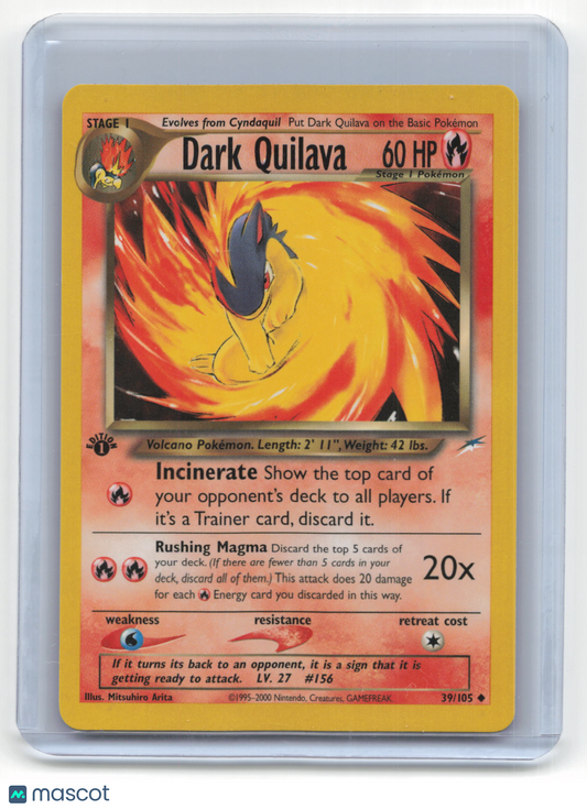 2002 Pokemon TCG Dark Quilava Neo Destiny #39/105 Light Played 1st Edition