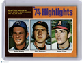 Topps 1975 Topps Baseball—Dick Bosman Steve Busby Nolan Ryan #7 —Very Good
