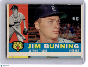 1960 Topps Baseball—Jim Bunning #502 —Very Good