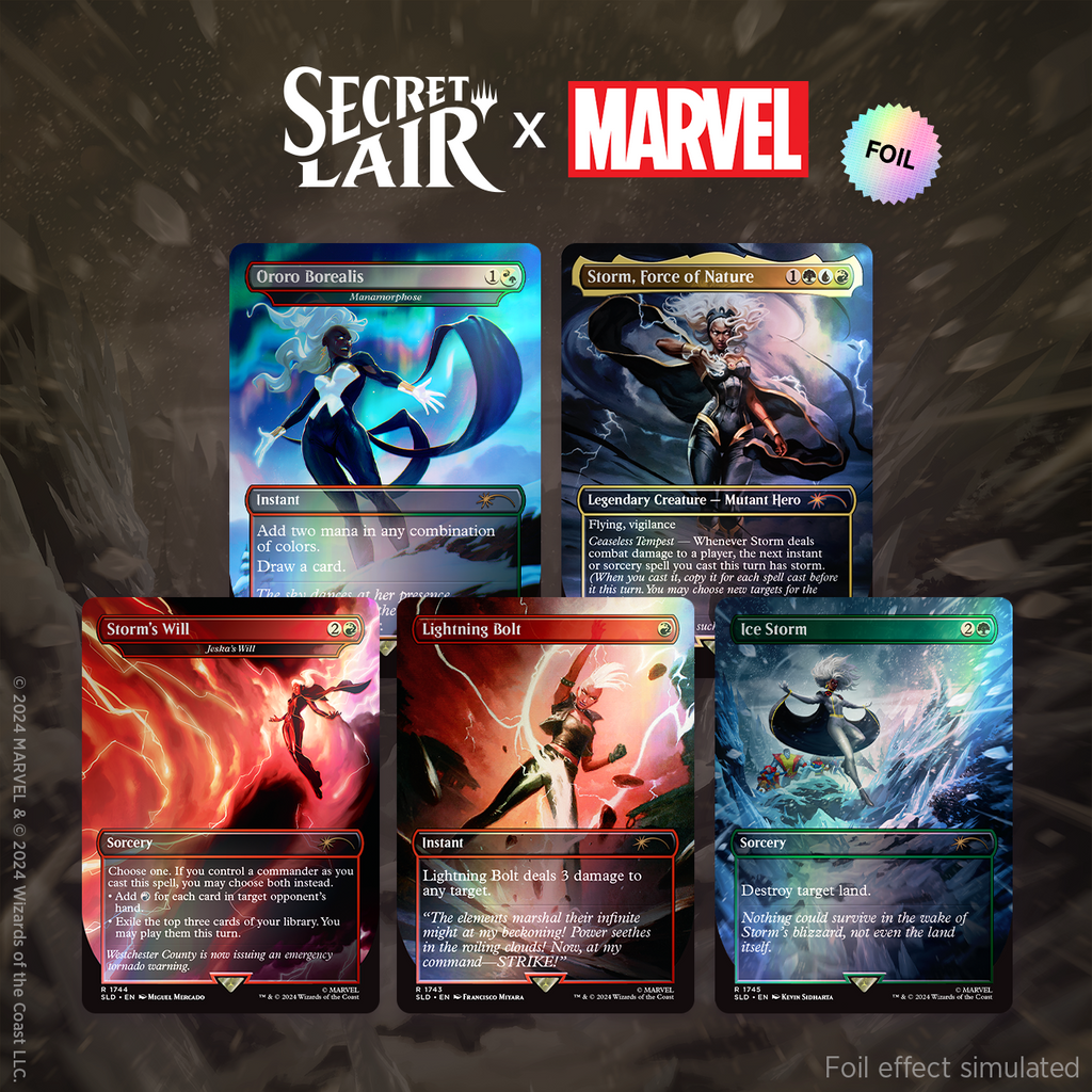 2024 Magic: The Gathering Secret Lair x Marvel's Storm (Rainbow Foil Edition)