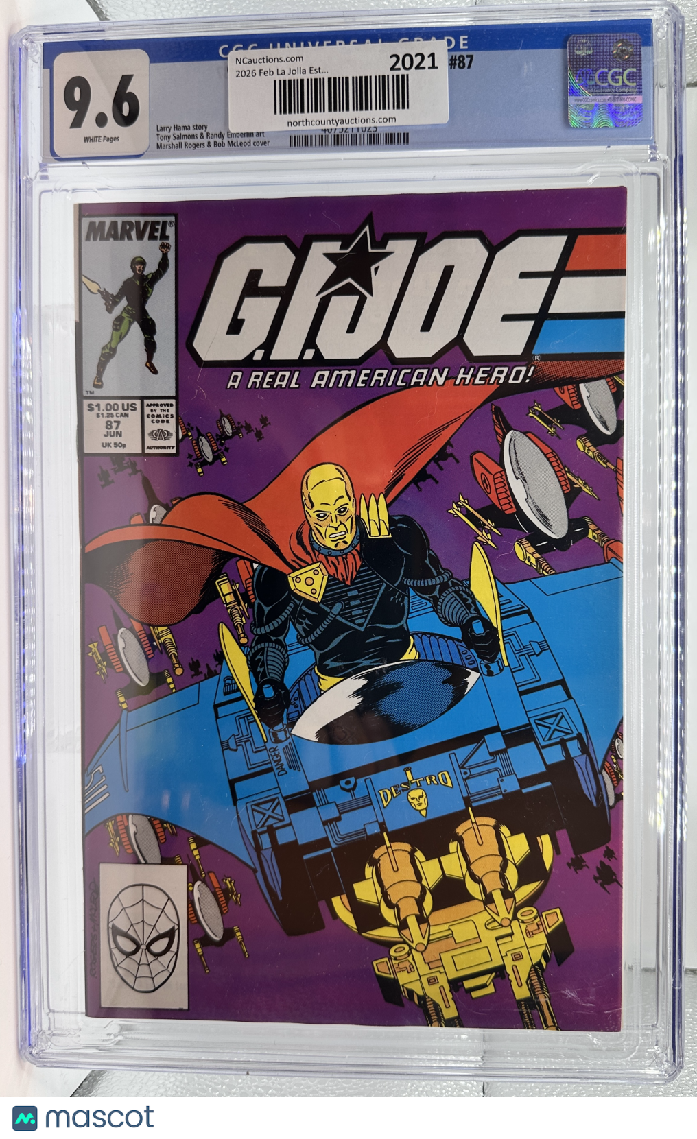 1989 - G.I. Joe, A Real American Hero #87 Marvel Comics CGC 9.6