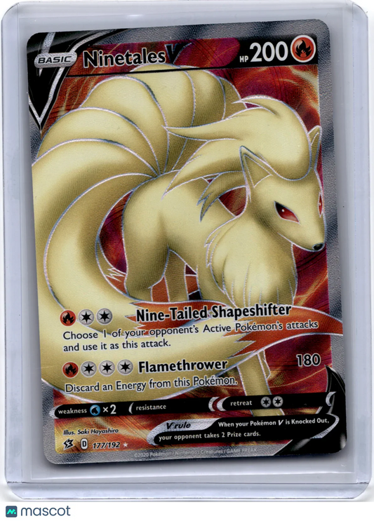 2020 Pokemon TCG Ninetales V Rebel Clash #177/192 - Papa Joey's Collectibles