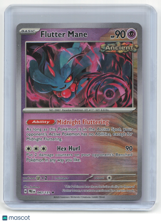 2025 Pokemon Flutter Mane Prismatic Evolutions #043/131 Masterball