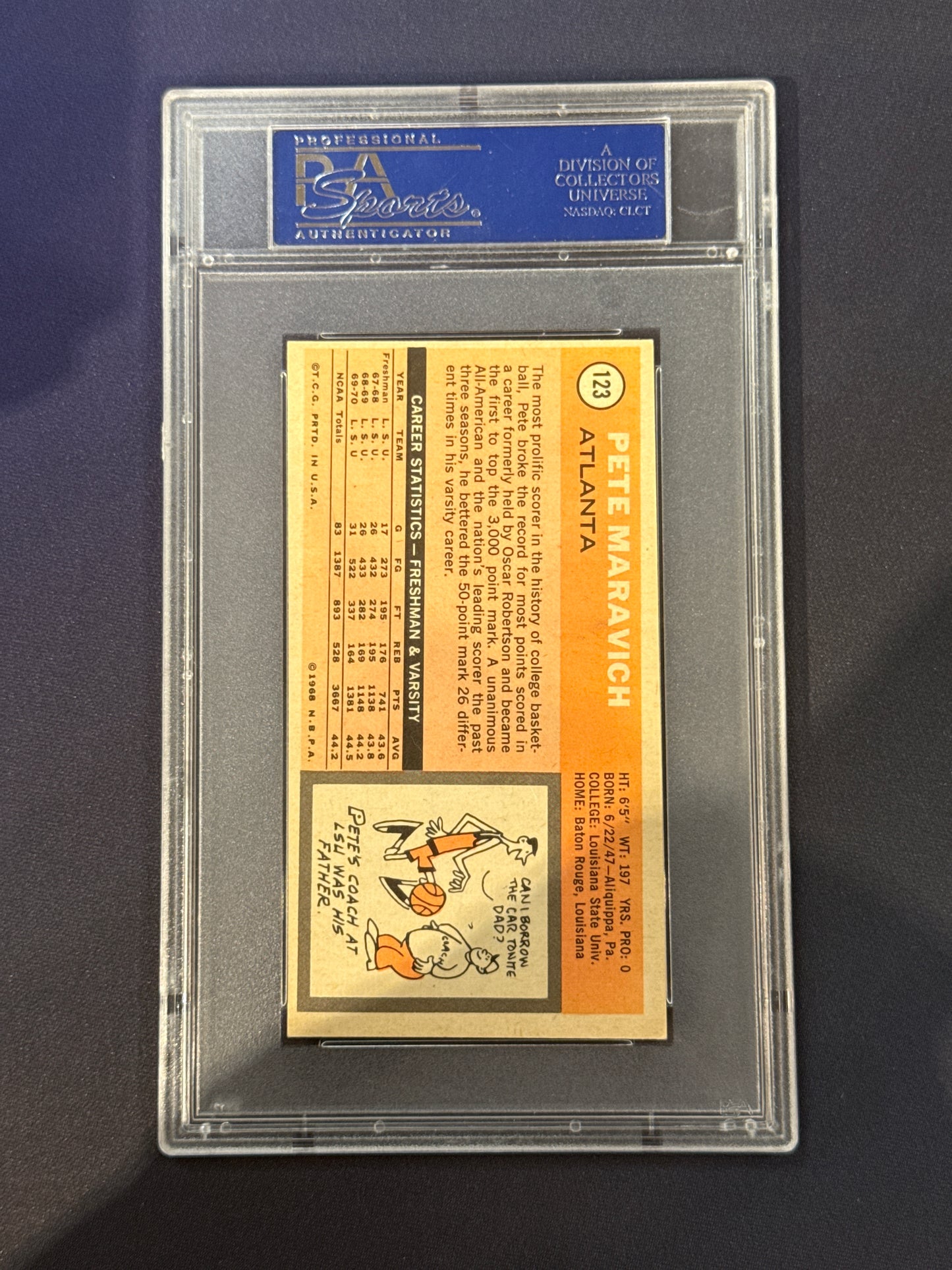1970 Topps Basketball Pete Maravich #123 PSA 6