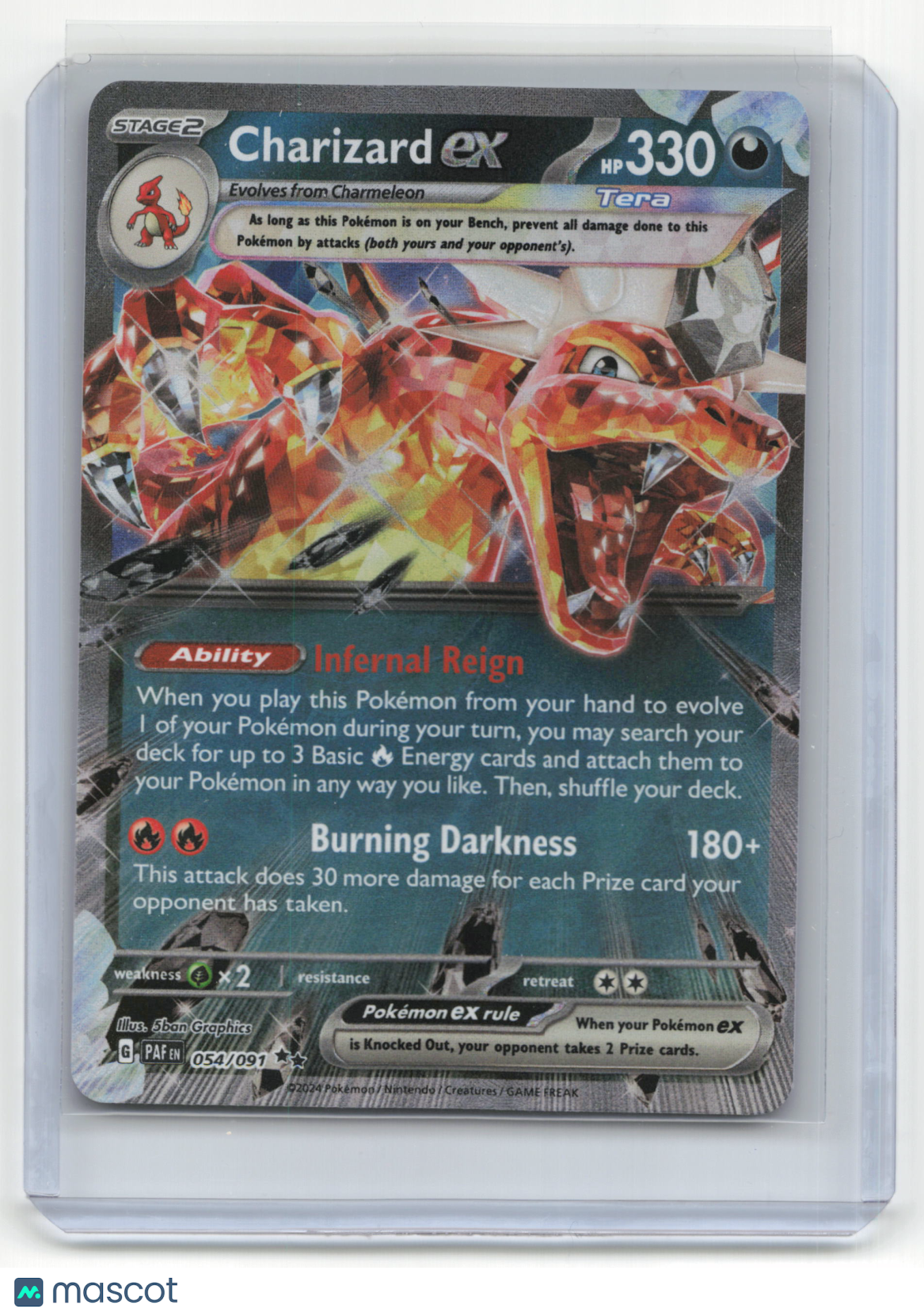 2024 Pokemon Charizard EX Paldean Fates #054/091