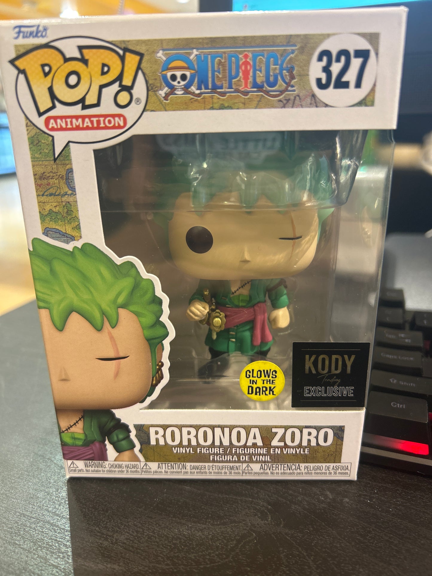 POP! Animation 327 RORONOA ZORO KODY TRADING EXCLUSIVE