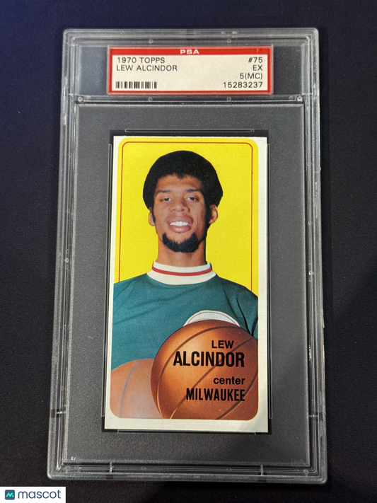 1970 Topps Basketball Lew Alcindor MC #75 PSA 5