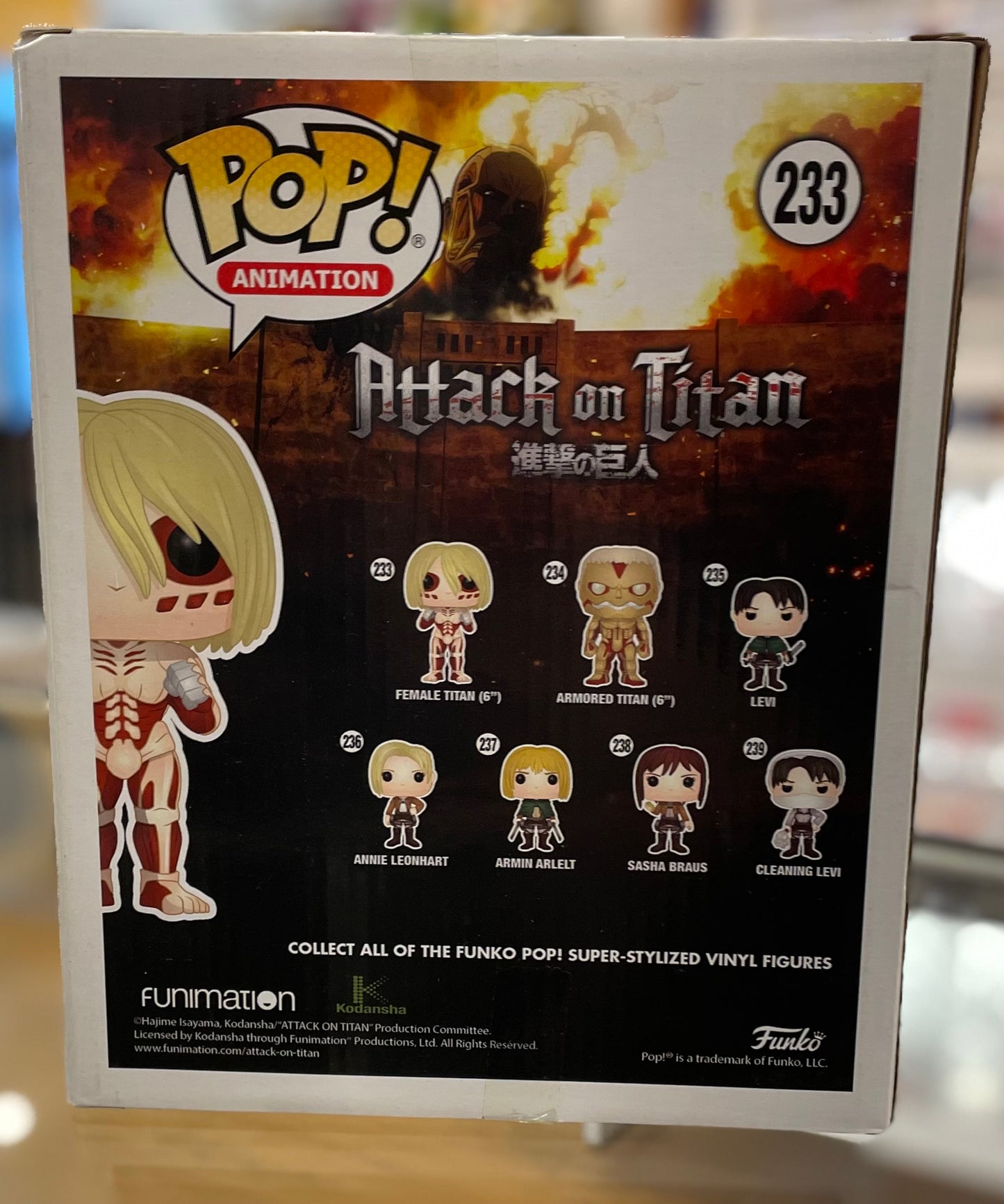 Funko Attack on Titan Female Titan #233 Okay (Resealed)