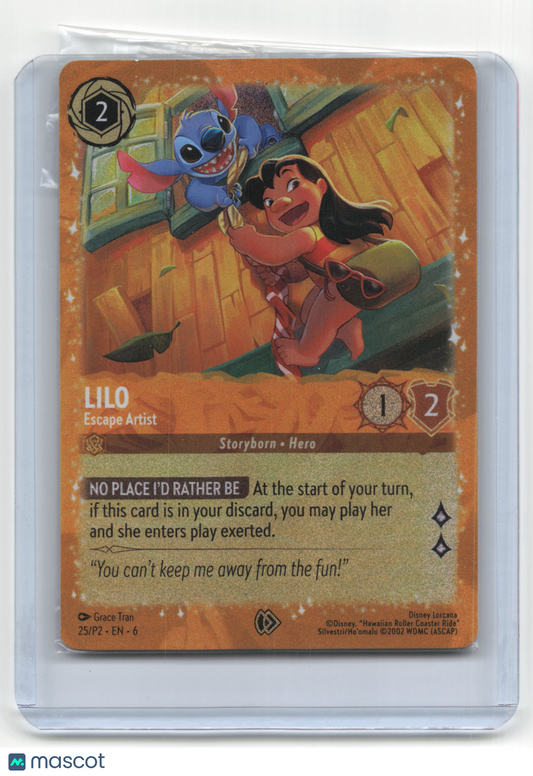 2024 Disney Lorcana Lilo Azurite Sea #25/P2 Sealed