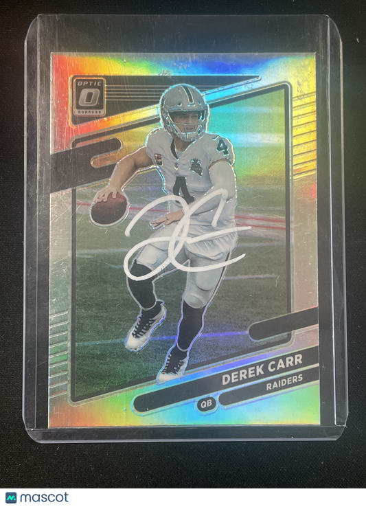 2021 Donruss Optic Football Derek Carr Autograph w/COA #41