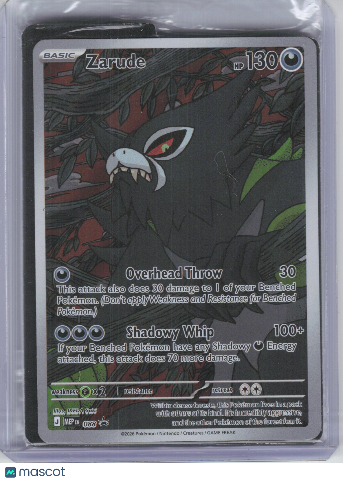 2026 Pokemon—Zarude #088 Mega Evolution Promo—Black Star Promo Holo [Sealed]
