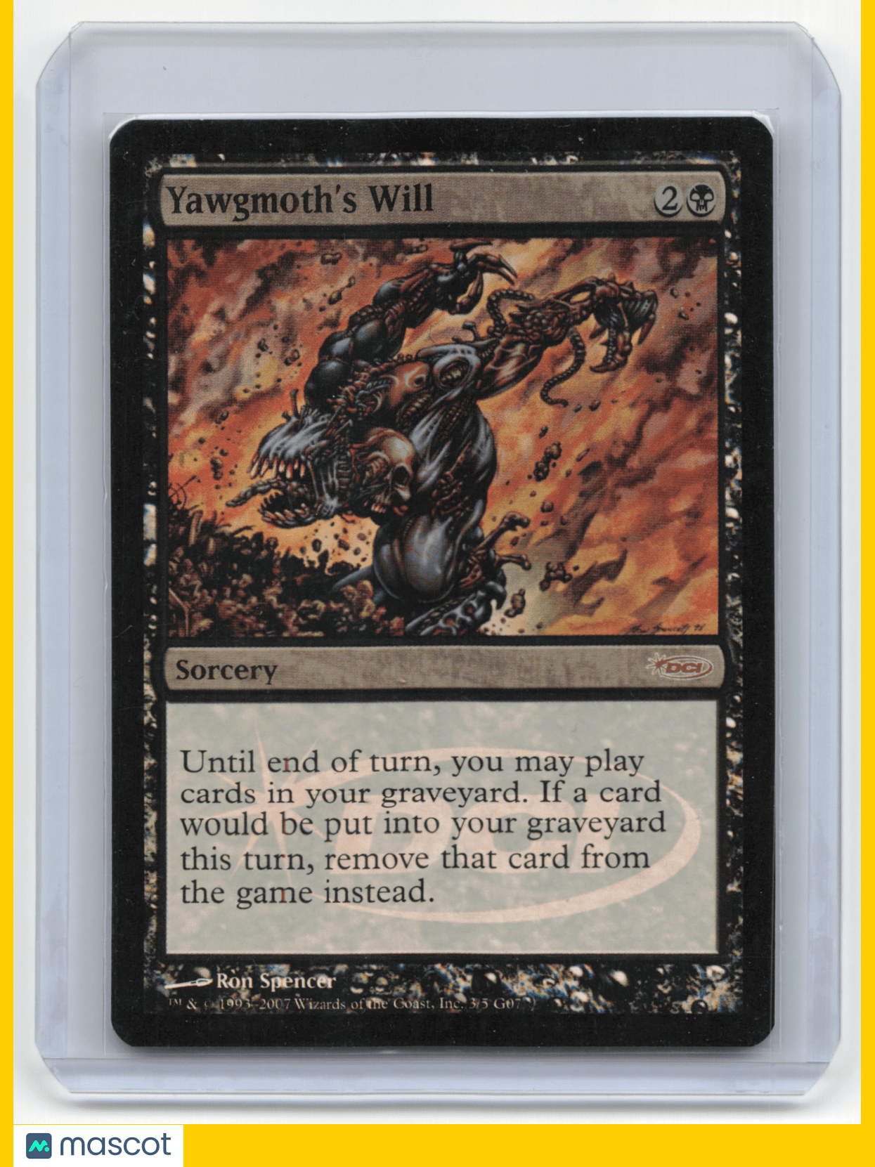 Magic: The Gathering Yawgmoth 1998 Wizards of the Coast Urza's Saga #156