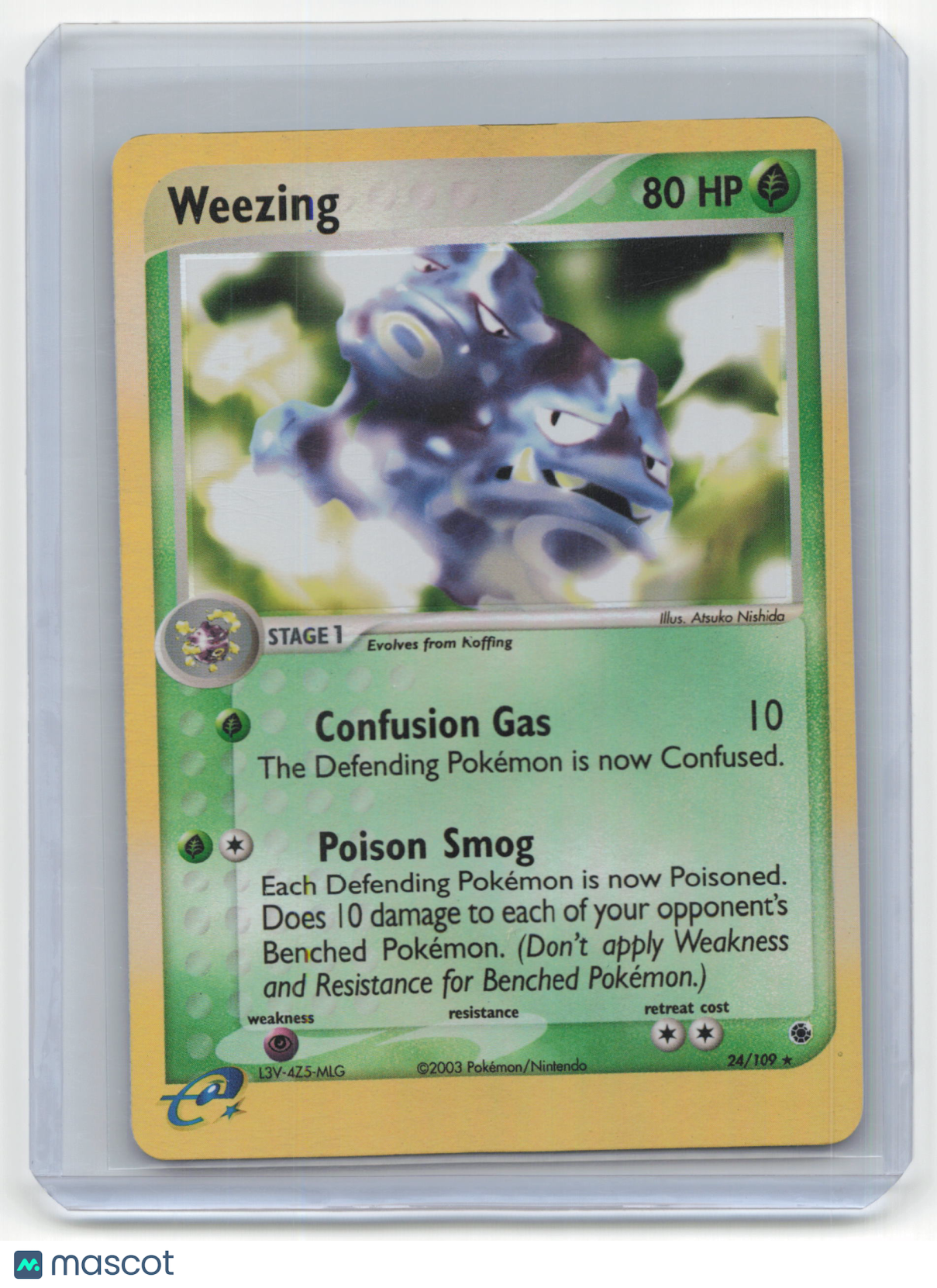 2003 Pokemon TCG Weezing Ruby and Sapphire #24/109