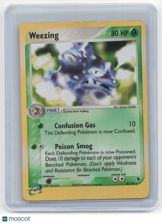2003 Pokemon TCG Weezing Ruby and Sapphire #24/109