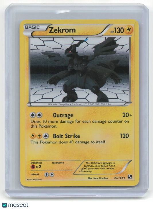 2011 Pokemon TCG Zekrom Black & White #47/114 - Papa Joey's Collectibles