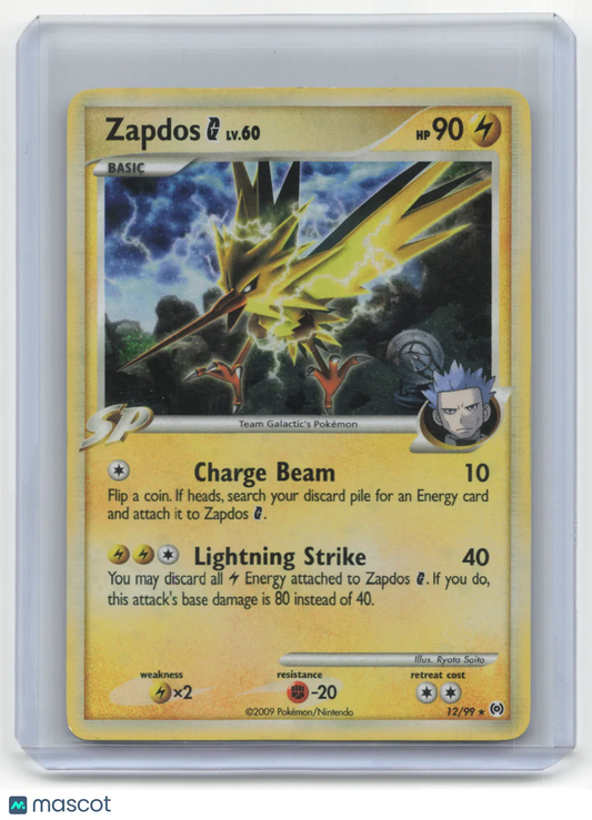 2009 Pokemon TCG Zapdos Supreme Victors #12/99 Mod Played Holo - Papa Joey's Collectibles