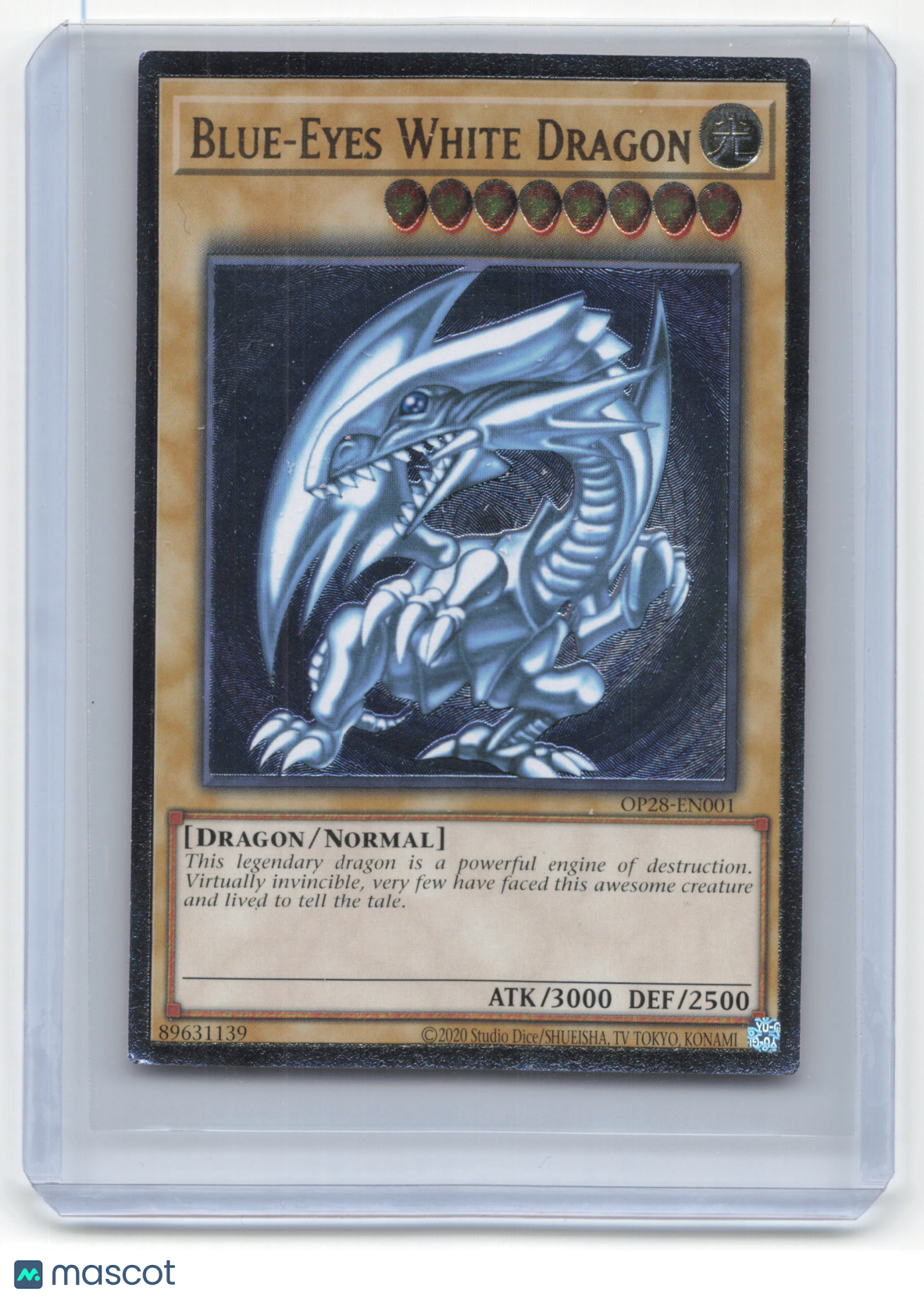 2020 Yu-Gi-Oh! Blue-Eyes White Dragon OTS Tournament Pack 28 #OP28-EN001