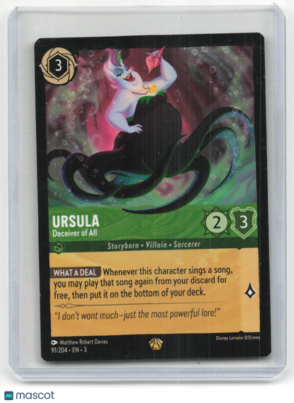2024 Lorcana—Ursula #91/204 Into the Inklands—