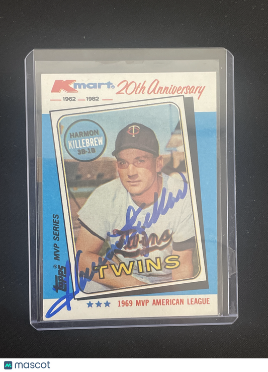 1982 K-Mart Baseball Harmon Killebrew Autograph w/COA #15