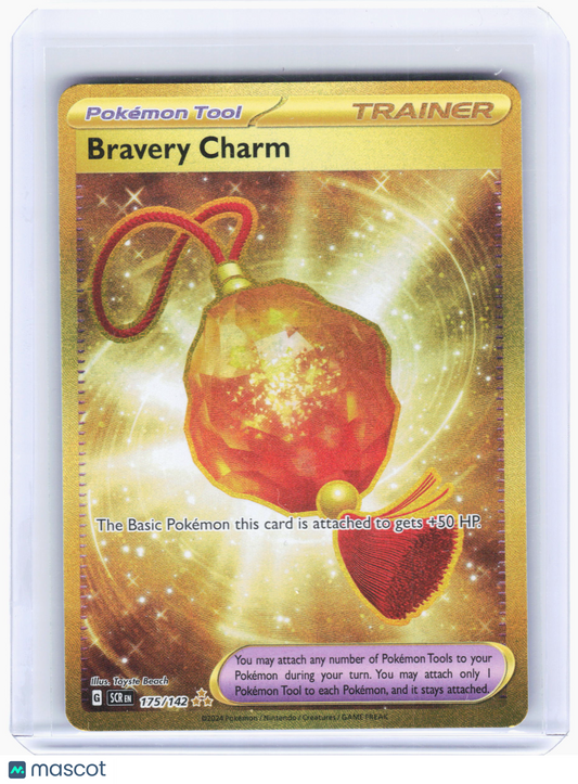 2024 Pokemon—Bravery Charm #175/142 Stellar Crown—Hyper Rare Holo