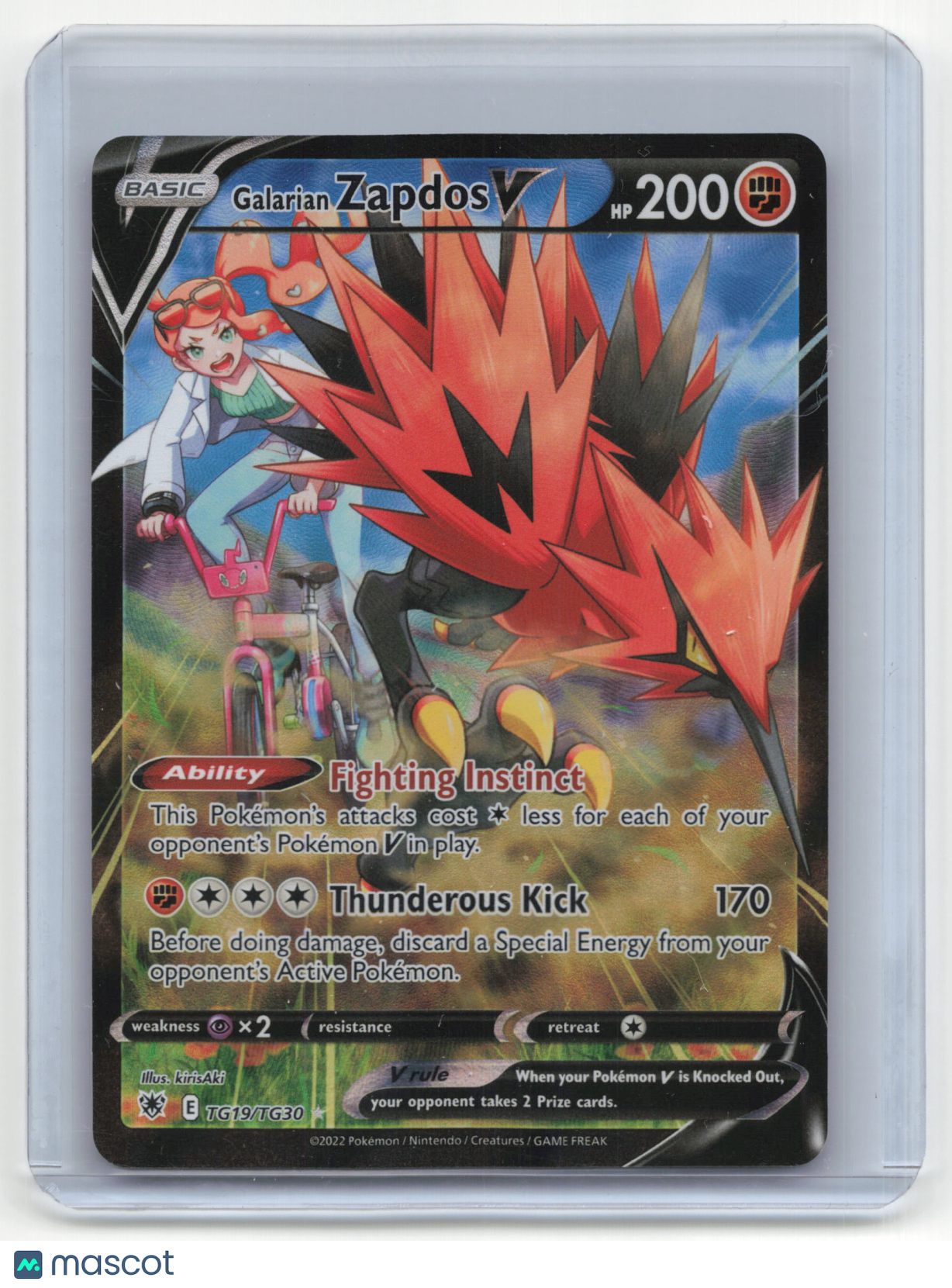 2022 Pokemon TCG Galarian Zapdos V Astral Radiance #TG19/TG30