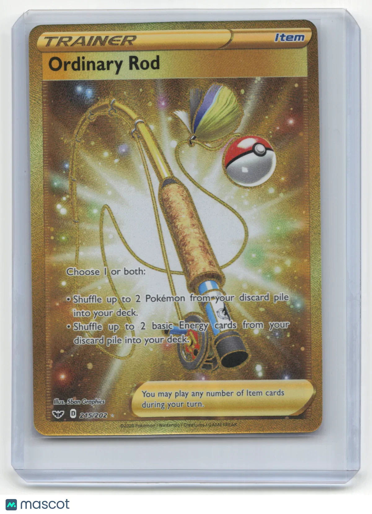 2020 Pokemon Ordinary Rod Sword & Shield #215/202 - Papa Joey's Collectibles
