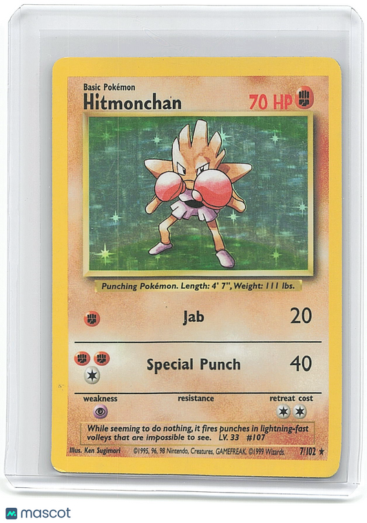 1999 Pokemon Hitmonchan #7/102 7/102