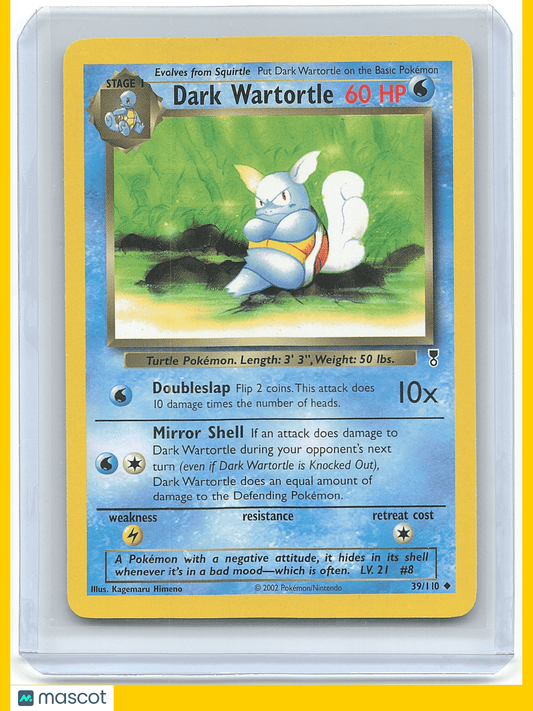 Pokemon Dark Wartortle 2002 Pokemon #39/110