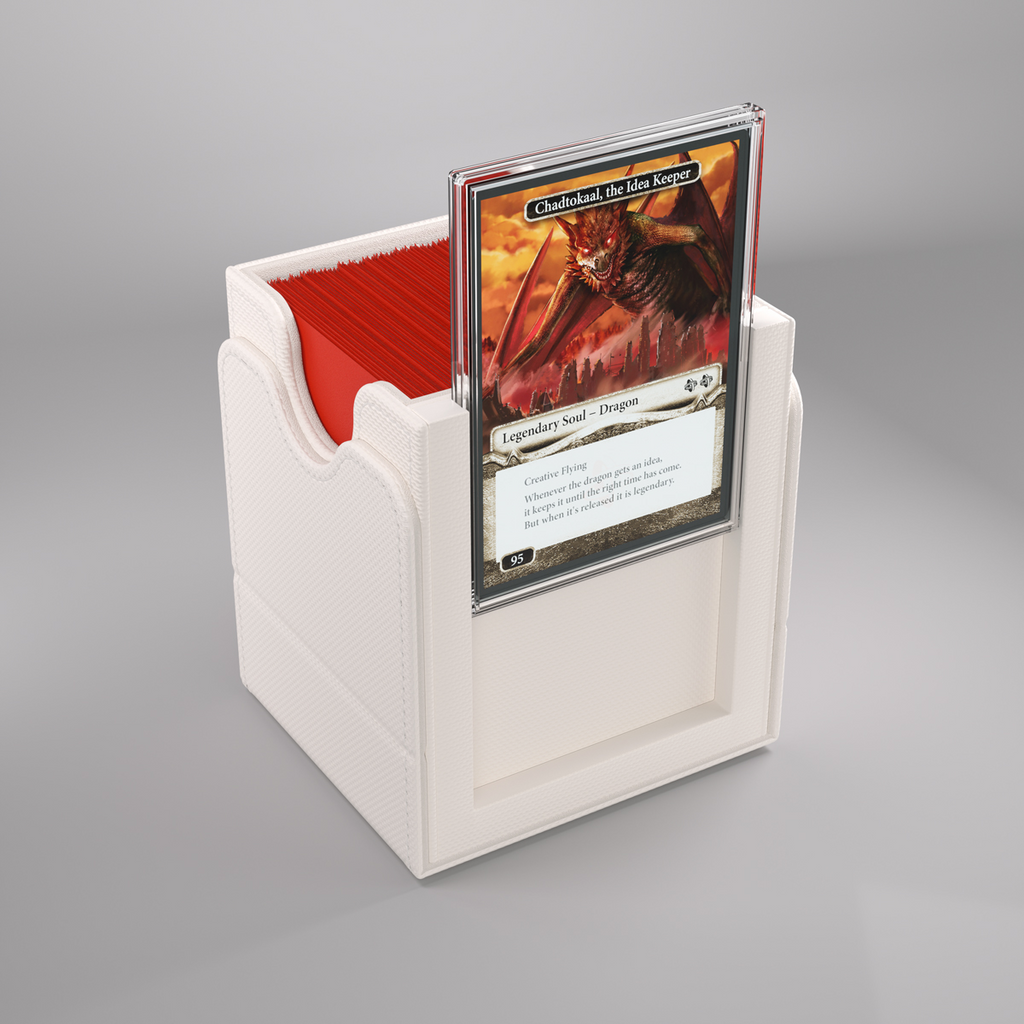 Gamegenic Squire Plus 100+ XL Convertible White Deck Box - Papa Joey's Collectibles