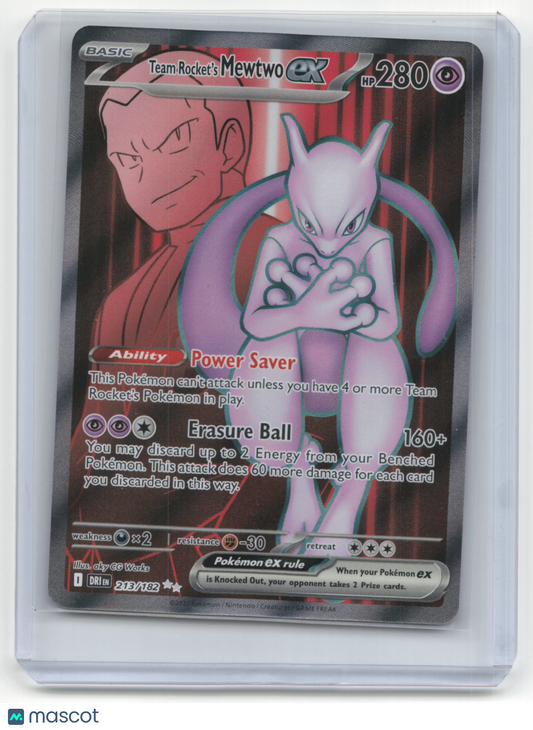 2025 Pokemon TCG Team Rocket's Mewtwo EX Destined Rivals #213/182