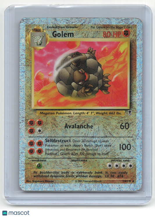 2002 Pokemon TCG Golem Legendary Collection #24/110 Damaged Holo