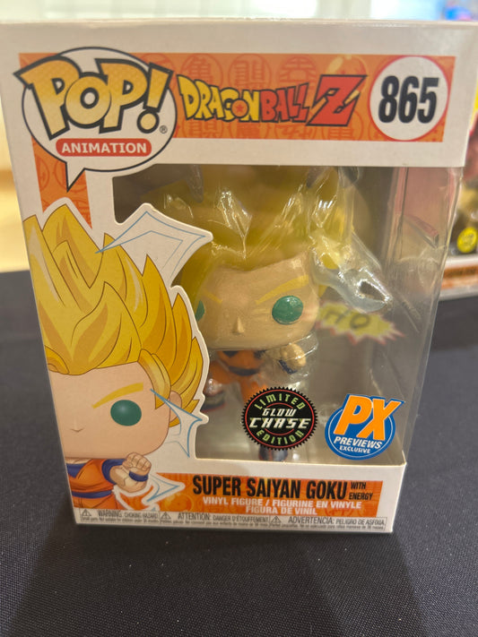 POP! Animation Dragon Ball Z 865 Super Saiyan Goku/Energy PX Previews Exclusive