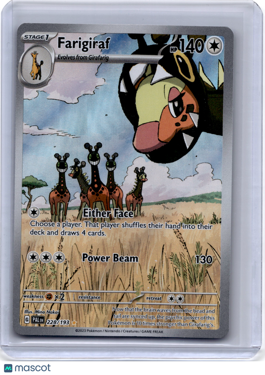 2023 Pokemon TCG Farigiraf Paldea Evolved #228/193