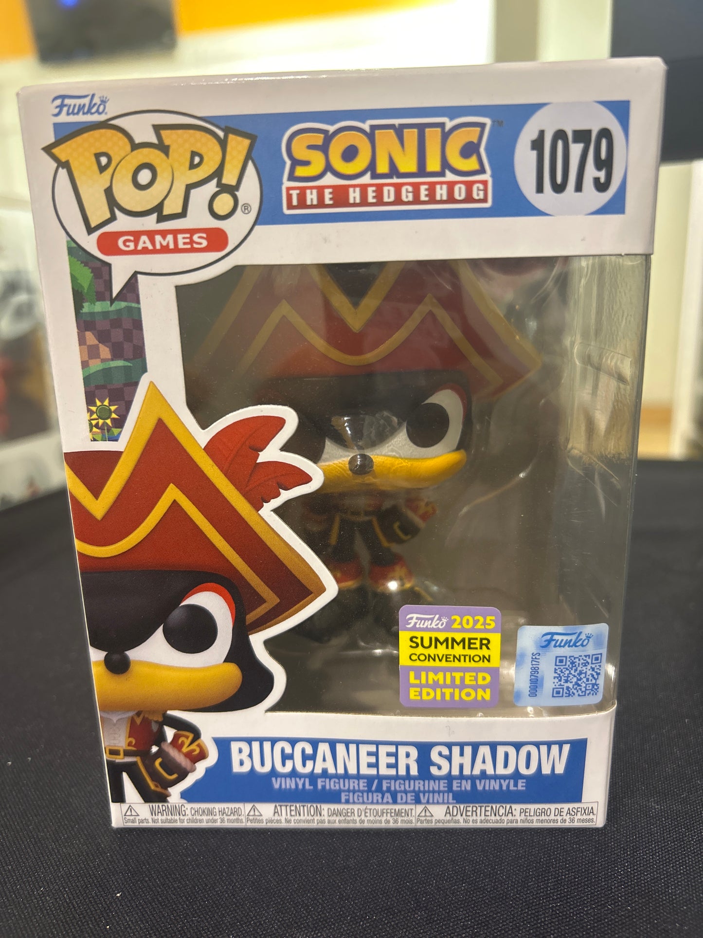 POP! GAMES SONIC THE HEDGEHOG 1079 BUCCANEER SHADOW LINITED EDITION SUMMER CONVENTION