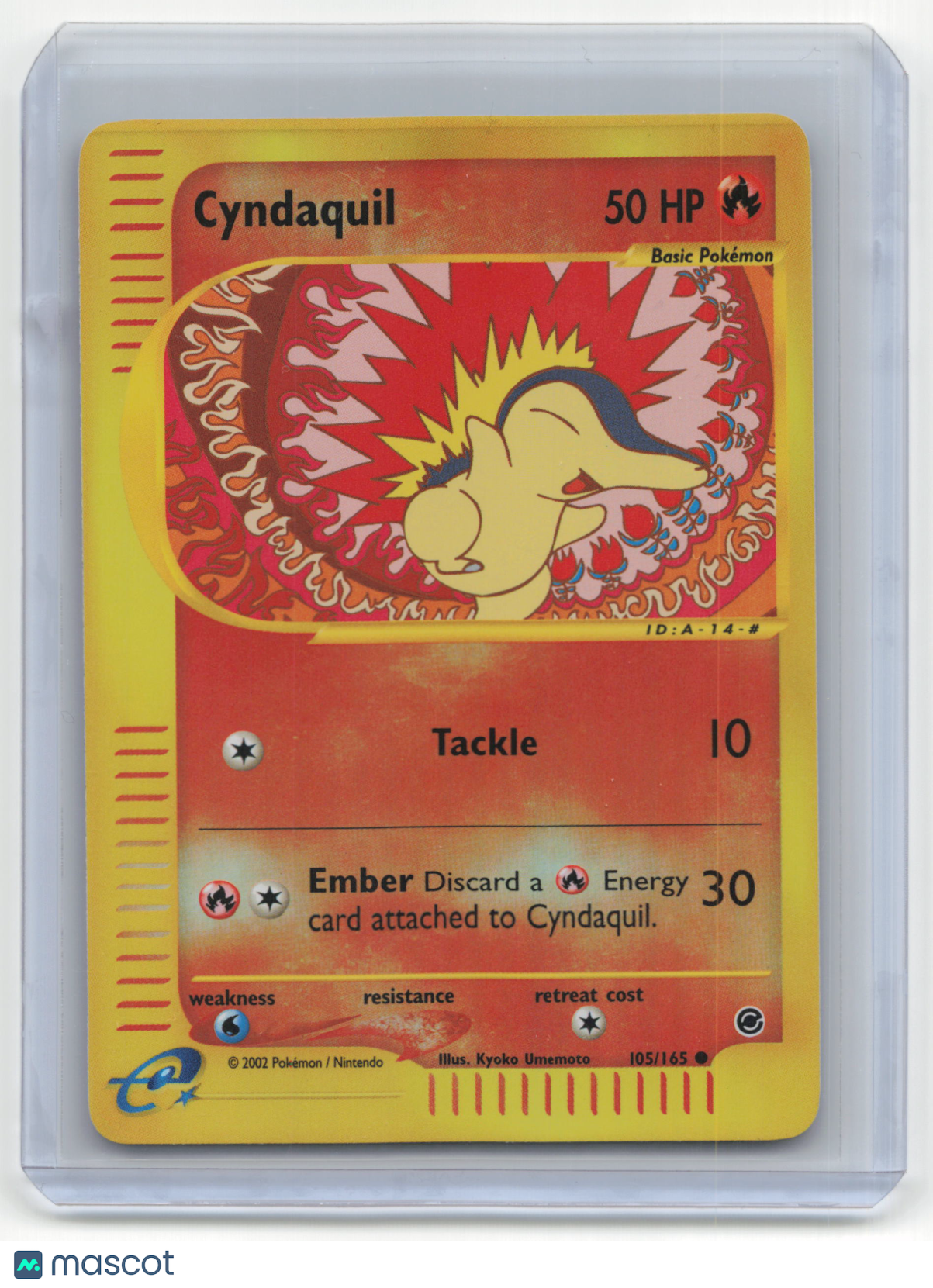 2002 Pokemon Cyndaquil Expedition Base Set #105/165 Near Mint