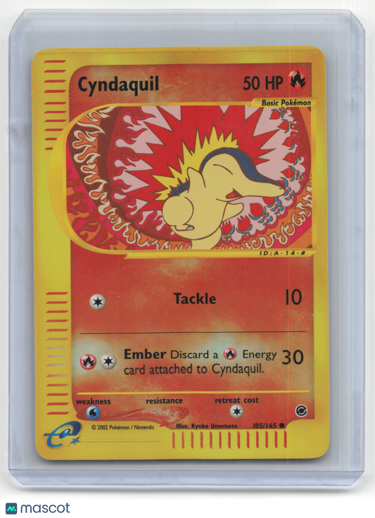 2002 Pokemon Cyndaquil Expedition Base Set #105/165 Near Mint