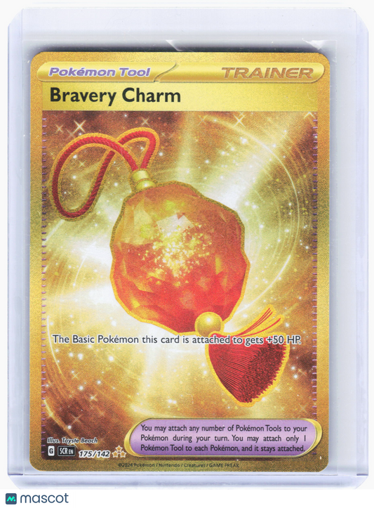 2024 Pokemon—Bravery Charm #175/142 Stellar Crown—Hyper Rare Holo