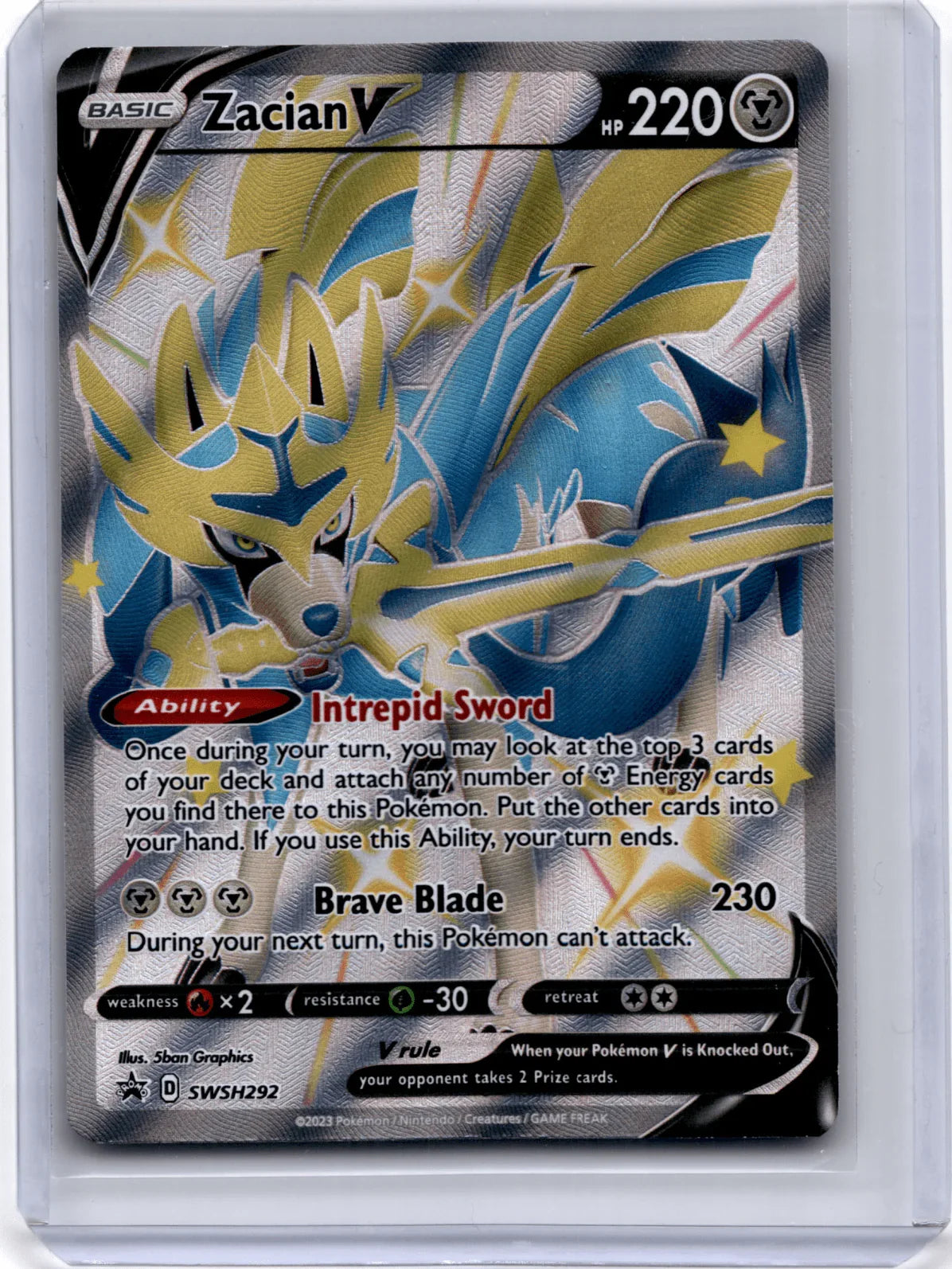 2023 Pokemon TCG Zacian V SWSH Black Star Promo #SWSH292 - Papa Joey's Collectibles