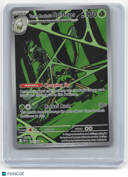 2025 Pokemon Team Rocket's Spidops Destined Rivals #187/182 Near Mint