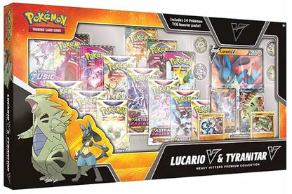 2022 Pokemon Heavy Hitters Premium Collection Lucario V & Tyranitar V